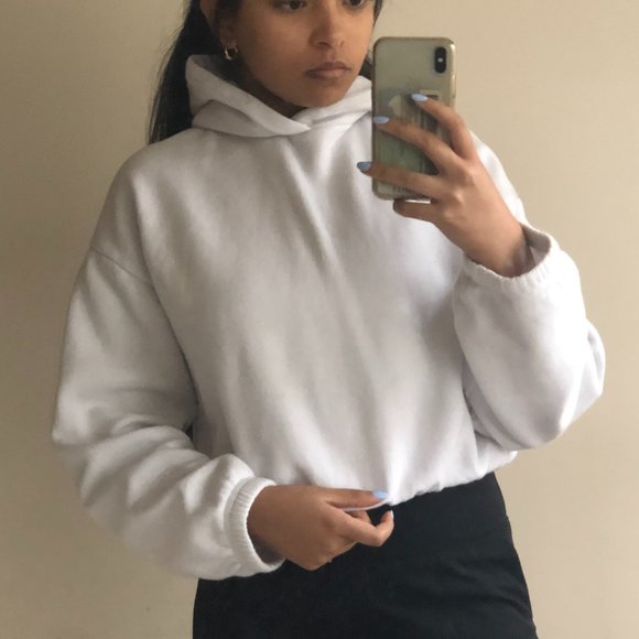 Zara Cropped Hooded Sweatshirt - Picture 2 of 4